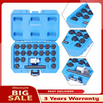 22pcs Wheel Locking Lug Nut Master Key Set Lock Removal Tool For BMW Universal