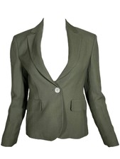 Antonelli Firenze Women Single Button Blazer In Olive - Size It 46