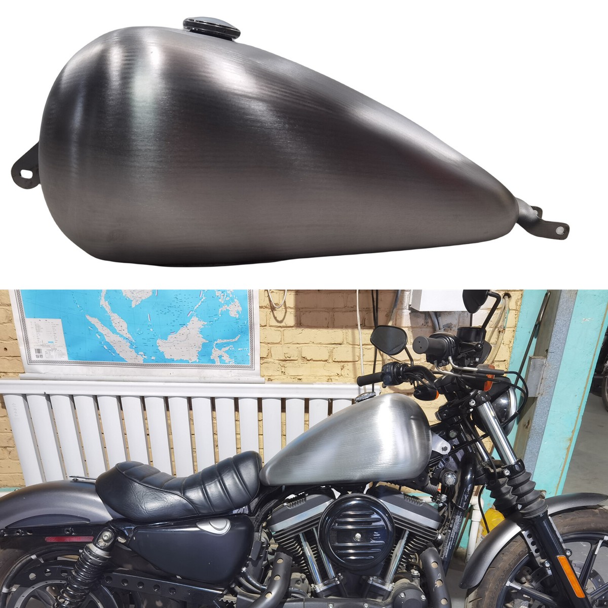 Large Capacity Petrol Fuel Tank 20L Fit For Harley Sportster