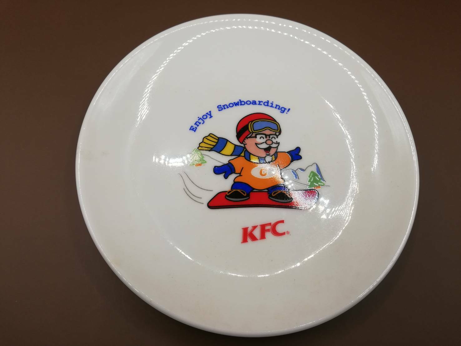 KFC Kentucky Fried Chicken Colonel Ceramic Plate Enjoy Snowboarding  Ø6.7" | eBay