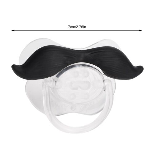 Funny Moustache Dummy Dummies Pacifier Novelty Baby Child Soother Lips Joke - Afbeelding 1 van 7