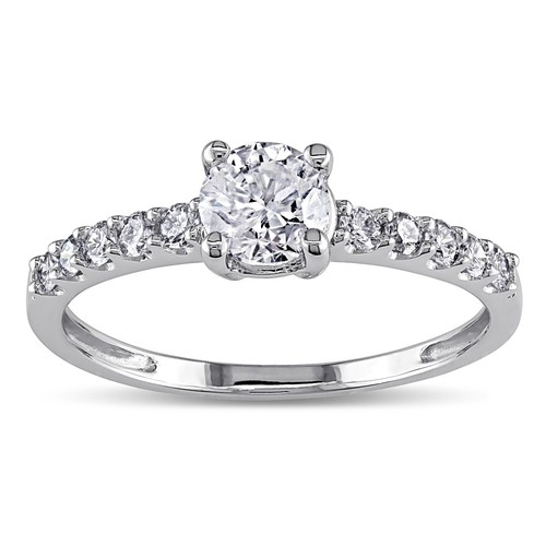 Amour 14k Weißgold 3/4 ct TW Diamant Verlobungsring - Bild 1 von 5