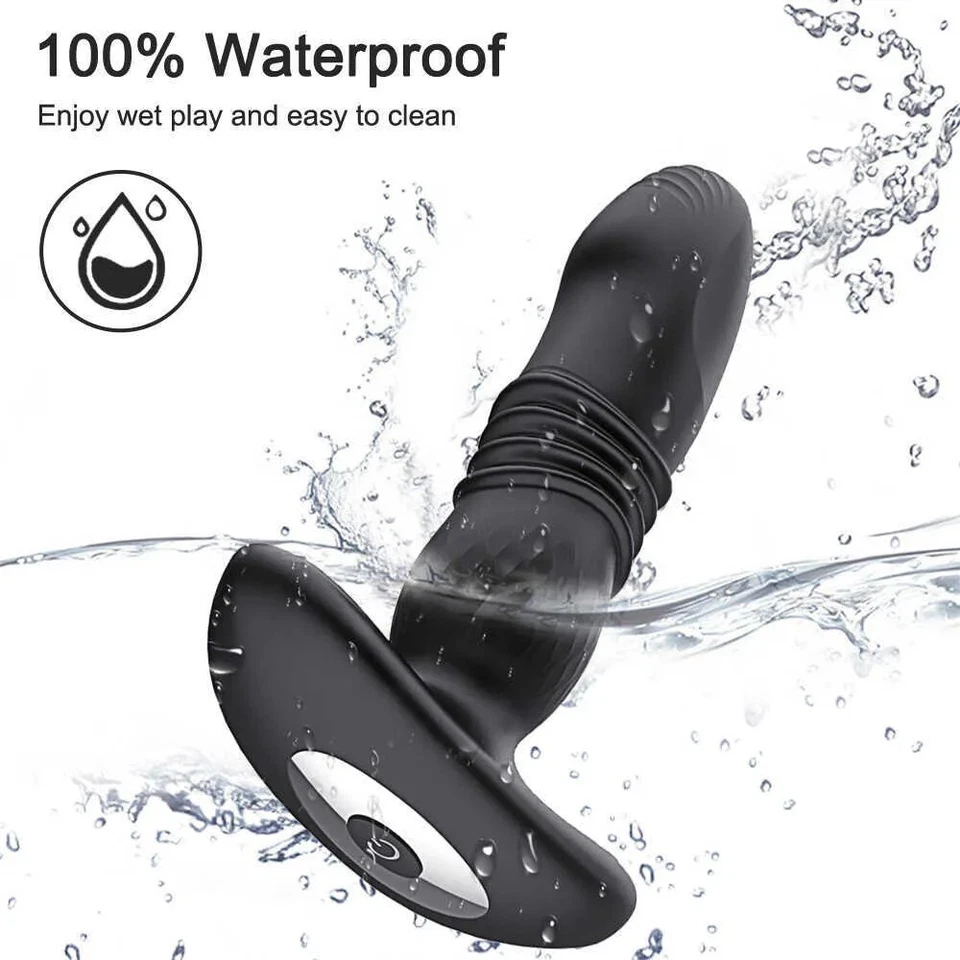 Plug Anal Vibrant Va Et Vient Télécommandé Sextoy Butt Dildo Télescopique Sextoy - Photo 3/4