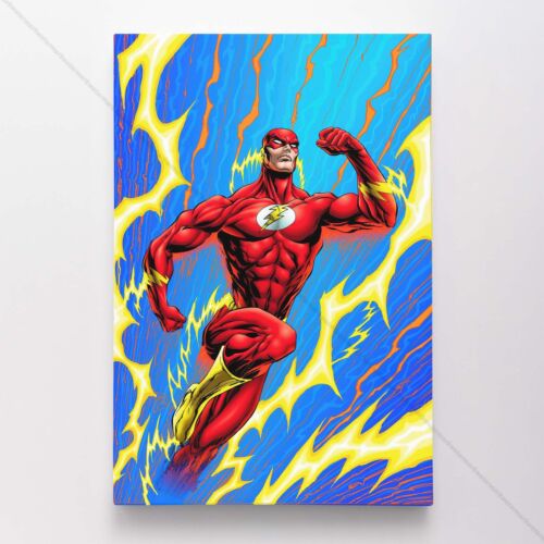 Flash Poster Canvas DC Justice League Comic Book Cover Art Print #913 - Photo 1 sur 4