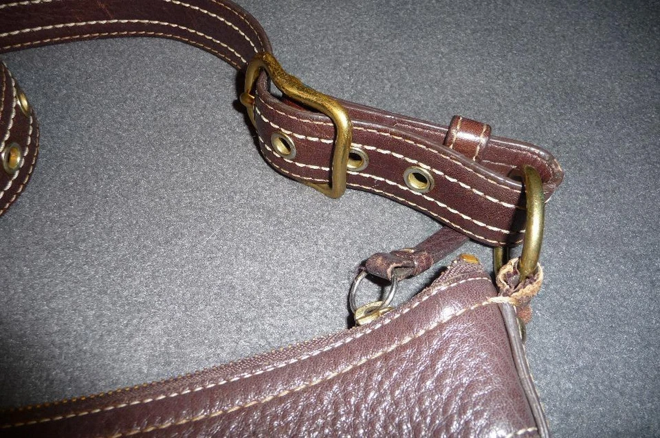 Cartera Convertible COACH Patchwork ~ $269 Edición Limitada Firma Cuero Marrón Gamuza Foto 3 de 4