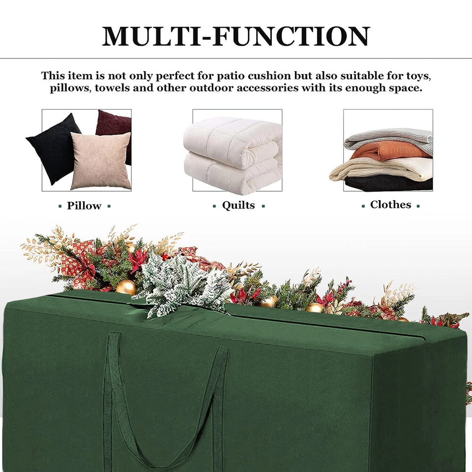 Christmas Tree Storage Bag Up to 9 FT Disassembled Tree Heavy Duty with Handles - Image 2 of 4