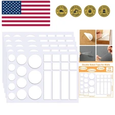 Double Sided Tape for Walls, Removable Sticky Dots Picture Hanging Strips Adh...