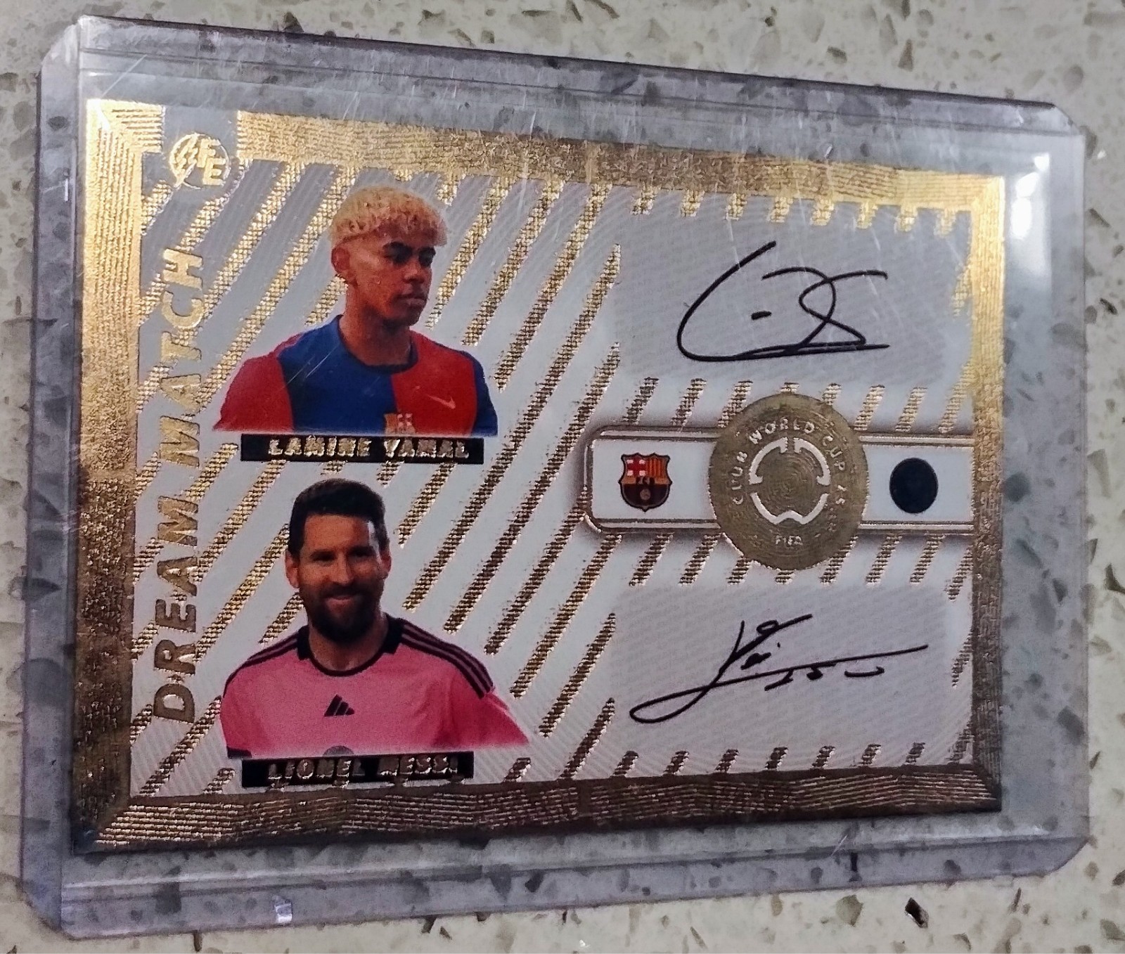 2025 FIFA CLUB WORLD CUP FE Card - LIONEL MESSI - LAMINE YAMAL 🟡🟡 Printed Auto view 3