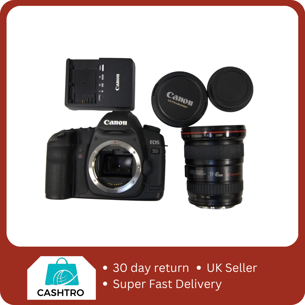 Canon EOS 5D Mark II Digital SLR Camera - Black with 17-40mm lens
