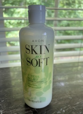 Avon Skin So Soft Stress Relief Aroma + Therapy Foam Bath 11.8 fl.oz. Sealed