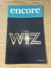 The WIZ Playbill  Arsht Center Miami Florida Oct 25 Michael Jackson Encore
