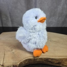 Vintage Russ Berrie Waddles Pastel Blue Duck Stuffed Animal Duckling Plush