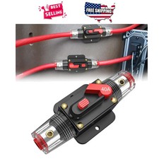 40 Amp Manual Reset Inline Circuit Breaker 12V-24V DC Fuse Holder for Car Audio