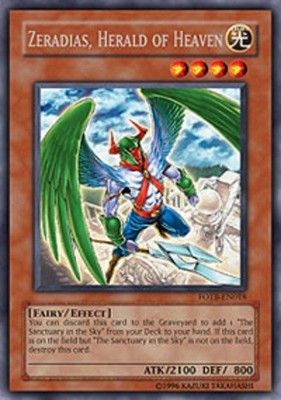 3 x Zeradias, Herald of Heaven - FOTB-EN018 - Rare - 1st Edition Near Mint, Engl