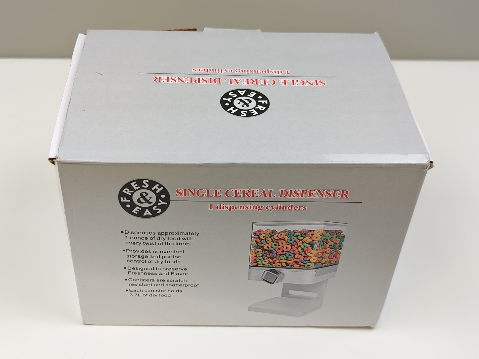 Single Cereal Dispenser Dry Food Container Machine/Storage - (READ)