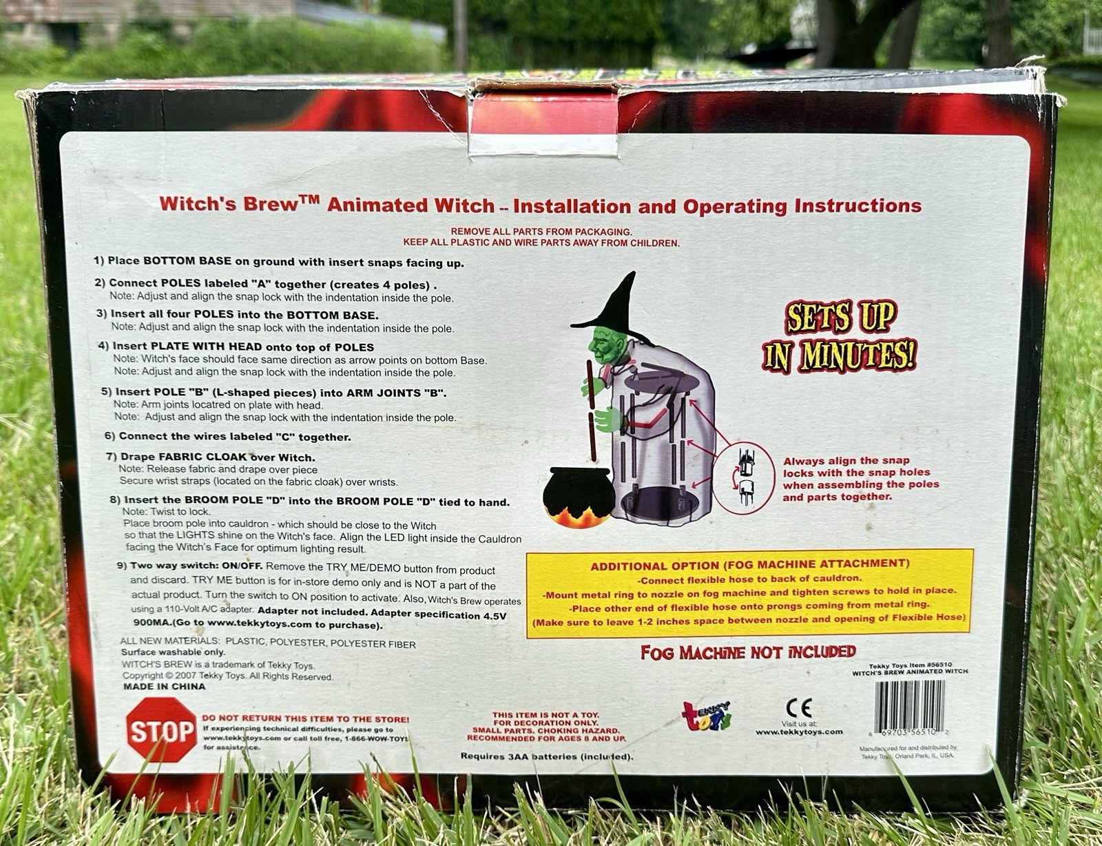 Tekky Toys Witch's Brew Animated Halloween Prop W/Sound Working See Video!!