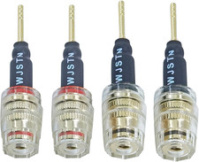 4-Pack Banana Plug to 4mm Female Jack Adapter Speaker Audio Connector
