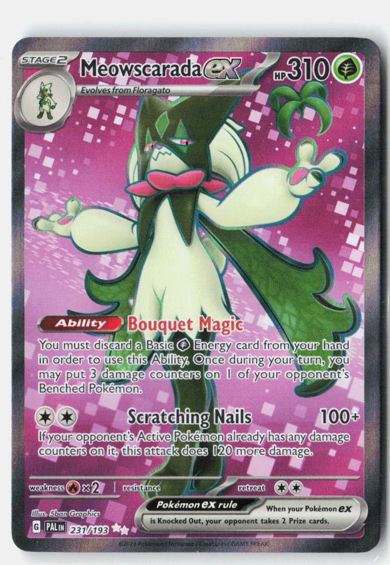 Meowscarada ex Ultra Rare - PAL 231/193 EN NM Holofoil