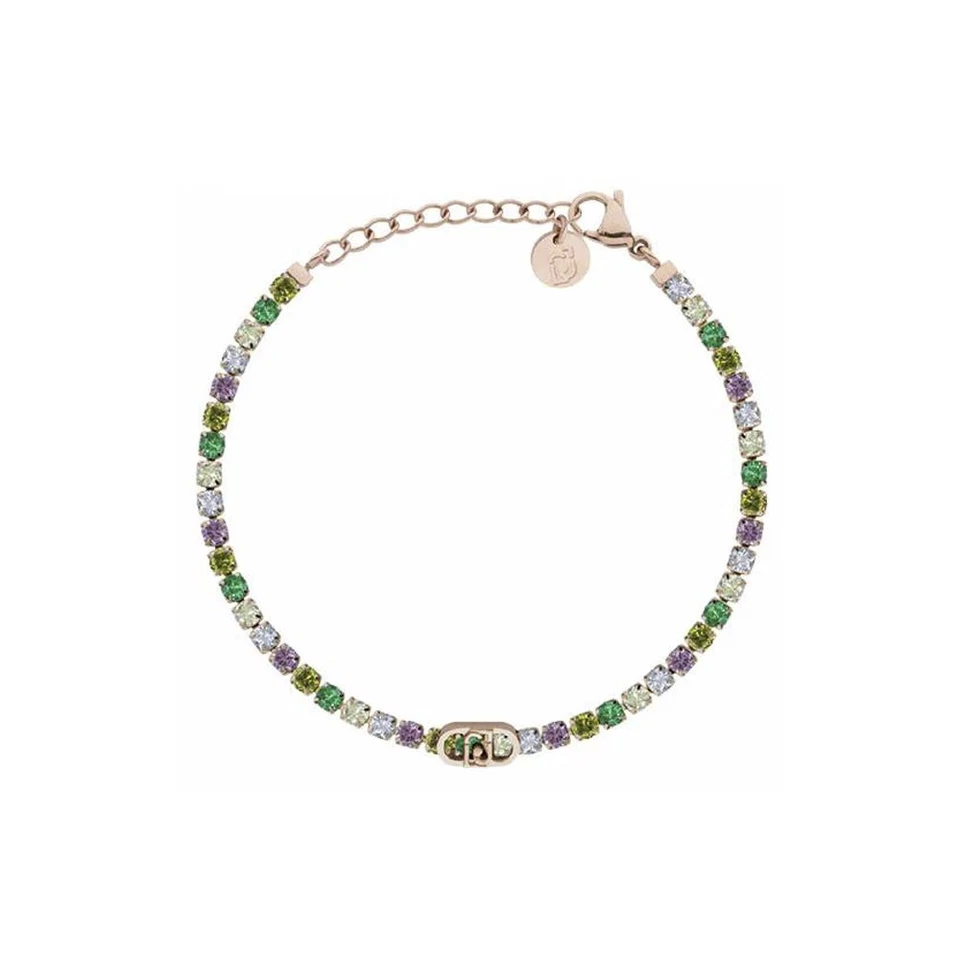 Bracelet Femme LIU JO LUXURY LJ3220 Acier Inoxydable Gold Rose Pierres Tennis - Photo 1/1
