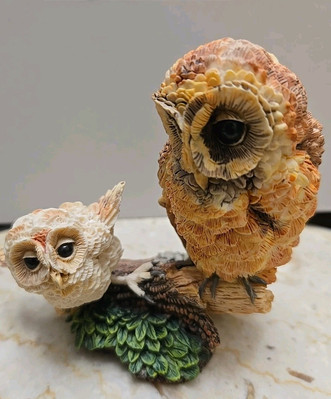 Vtg The Hamilton Collection ''Learning To Fly'' Owl Figurine 1994