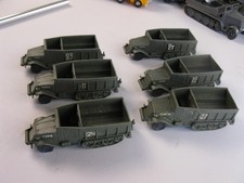 Vintage 1960s MARX PLAY set of 6 US ARMY HALF TRACKs 1/87 scale