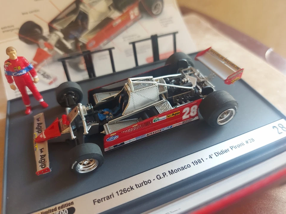 Brumm Ferrari P007 126 CK #28 Didier Pironi GP Monaco 1981 1/43 - 500 PZ. (5672) - Immagine 4 di 4