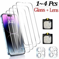For iPhone 17 16 15 14 13 12 11 Pro Max Glass Screen Protector Camera Lens Cover