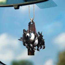 Car Rear View Mirror Pendant Acrylic Christmas Tree Hanging Ornament Animal 2d
