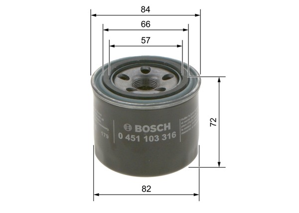 Bosch ÖLfilter 0 451 103 316 Anschraubfilter Hauptstromfiltration FüR KIA Mazda-image
