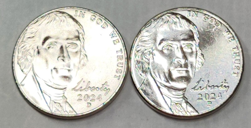 2024 P & D  Jefferson Nickels -  BU Coin Set  (J126)