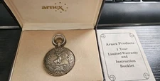 Arnex Swiss Made Quartz Pocket Watch – Gold Tone with Original Box & Papers