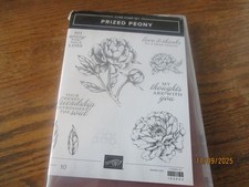 Stampin' UP PRIZED PEONY Stamp Set FLOWER FRIENDSHIP SORRY FOR YOUR LOSS LOVE