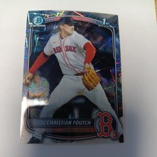 2025 Bowman Draft Chrome Laser Refractor - #BDC-127 Christian Foutch Red Sox