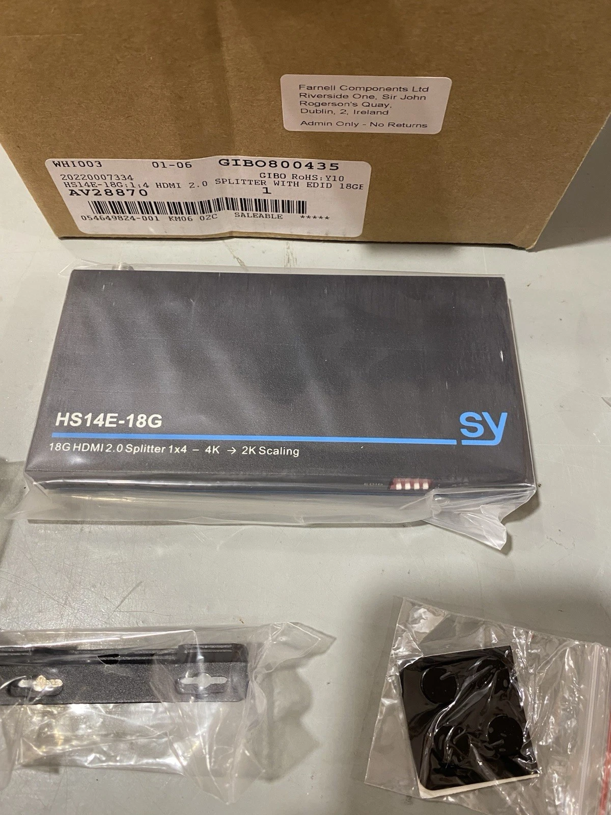 Sy 1x4 HDMI 2.0 18G Splitter 4K Scaling SY-HS14E-18G Brand New 7