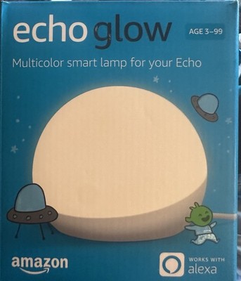 Amazon Echo Glow Multicolor Smart Lamp, Wi-Fi Tap Control, Works w/ Alexa