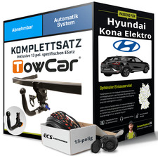 Für HYUNDAI Kona Elektro Typ OS Anhängerkupplung abnehmbar +eSatz 13pol 17- AHK