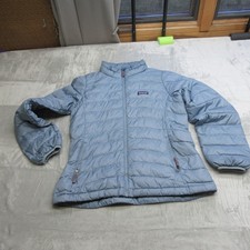 Patagonia Down Sweater Jacket Girls XXL Blue Insulated FullZip Light Puffer WARM