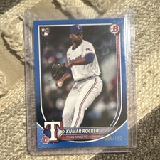 Topps 2025 Bowman Kumar Rocker Texas Rangers Rookie Serial #80/150 Baseball Card. rookie card picture