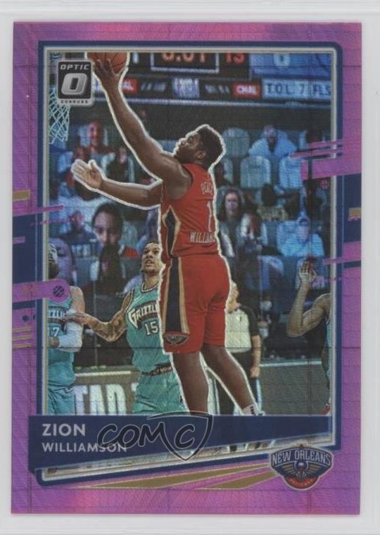 2020-21 Panini Donruss Optic Hyper Pink Prizm Zion Williamson #40 1b33