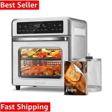 11-in-1 Stainless Steel Air Fryer Oven with Rotisserie  Accessories