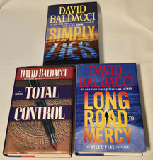 3 DAVID BALDACCI THRILLERS Simply Lies , Long Road to Mercy , Total Control