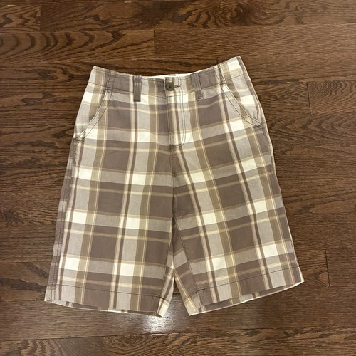 Vintage Y2K Urban Pipeline Tan Plaid Baggy Shorts
