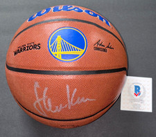 STEVE KERR SIGNED GOLDEN STATE WARRIORS LOGO BASKETBALL COACH BULLS CHAMPION BAS