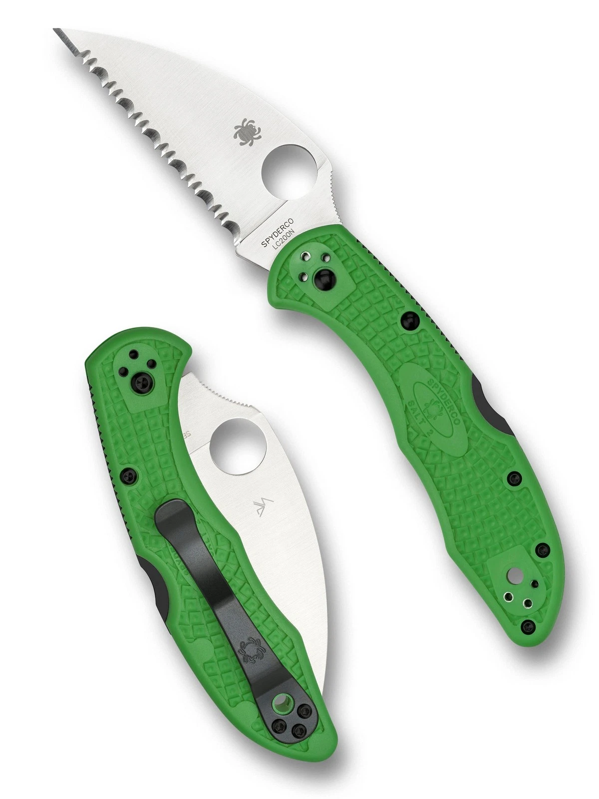 Spyderco Salt 2 Green LC200N Rustproof Folding Knife C88FSWCGR2