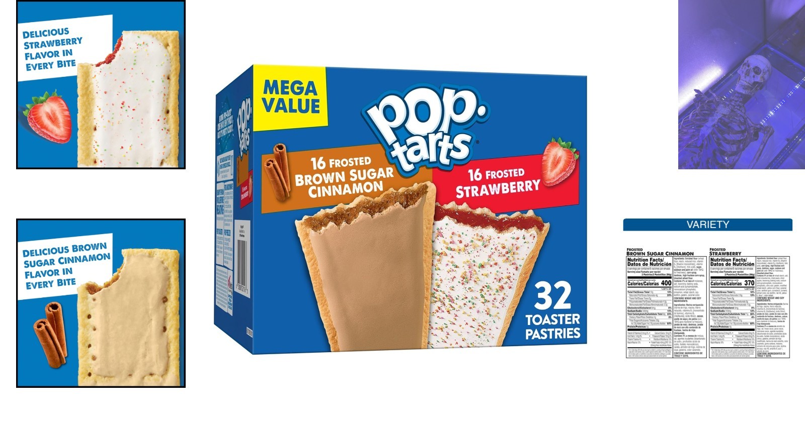 54.1oz Toaster Pastries Variety Pack - Frosted Strawberry & Brown Sugar Cinnamon