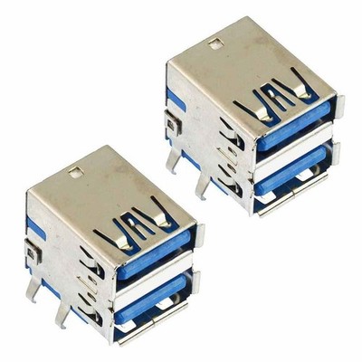 2 x Dual USB 3.0 Right Angle Socket PCB
