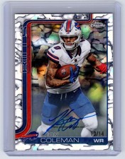 Keon Coleman 2025 Topps Chrome Football FDI Molten Mercury Refractor Auto /14