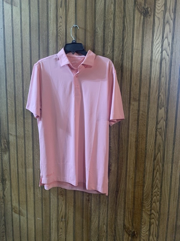 Johnnie- O Mens Pink Golf Polo M