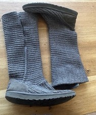 Australian Ugg Knitted Grey Boots Size 6.5