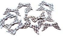 Silver Tone Metal Angel Wing Beads 20mm Qty:13